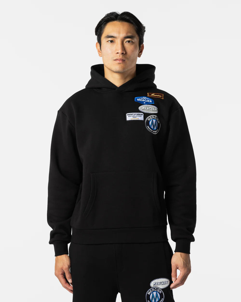 MERCIER Relaxed OG Badge Hoodie Black