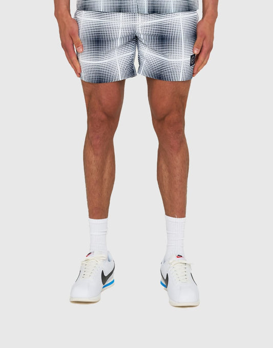 Marshall Artist Shadow Check Swimshorts Navy
