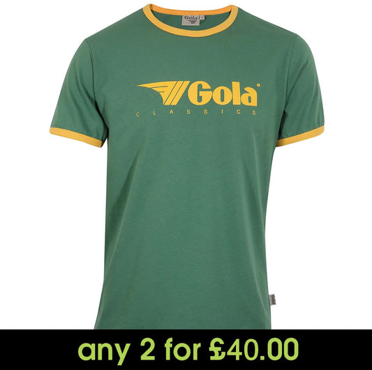 Gola Ringer T-Shirt Green