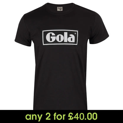 Gola Box Text T-Shirt Black