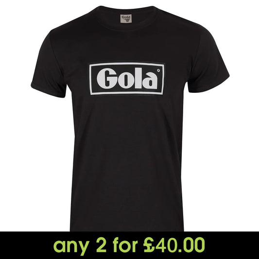 Gola Box Text T-Shirt Black