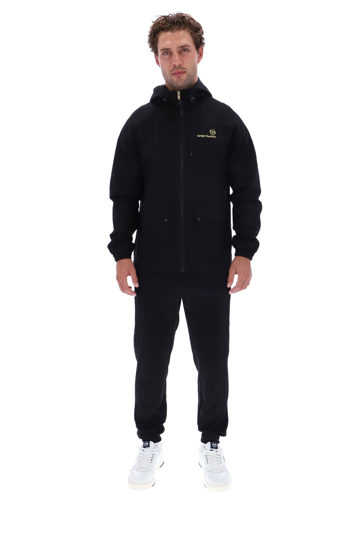 Sergio Tacchini Mancini Hooded Jacket Black
