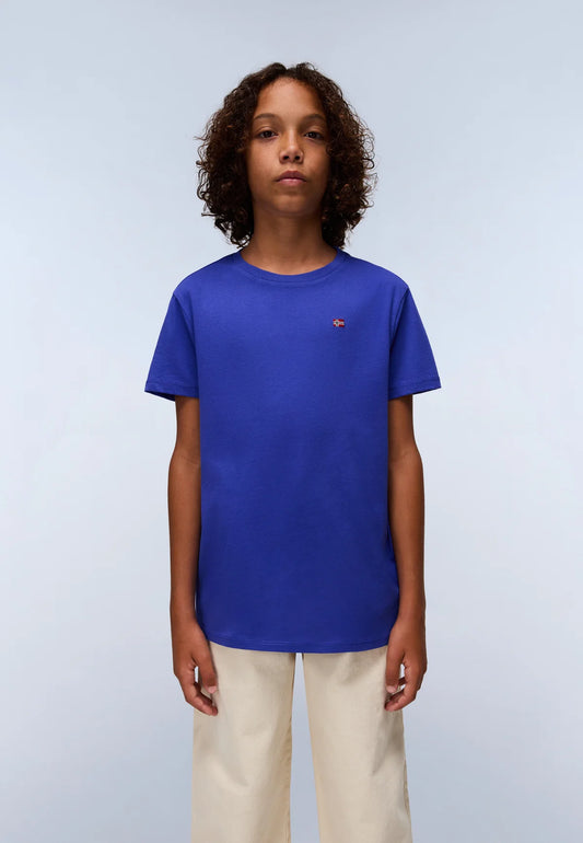 Napapijri Junior Salis Jersey Short Sleeve T-Shirt Royal Blue