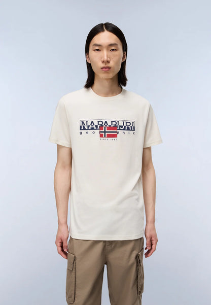 Napapijri S-AYLMER T-Shirt Beige Dimity