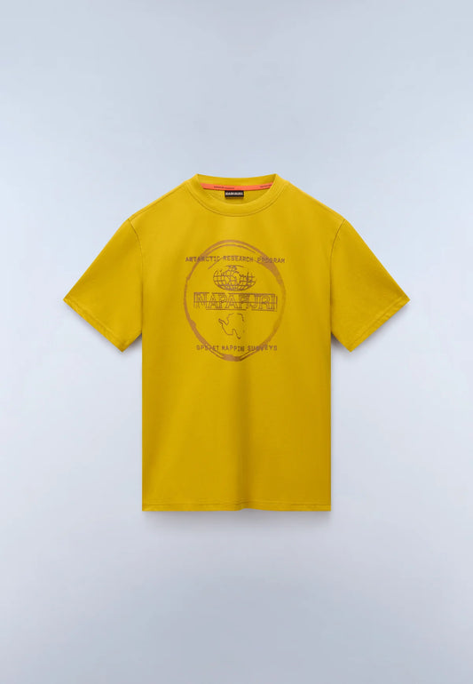 Napapijri Bald Jersey Short Sleeve T-Shirt Yellow Gold