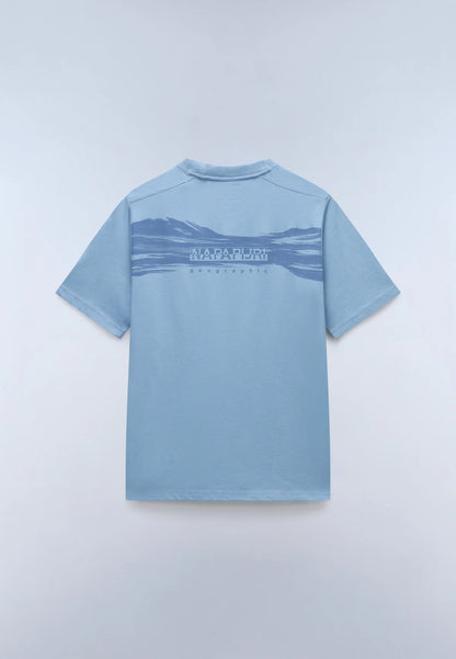 Napapijri S-BACK GRAPHIC SS Faded Denim