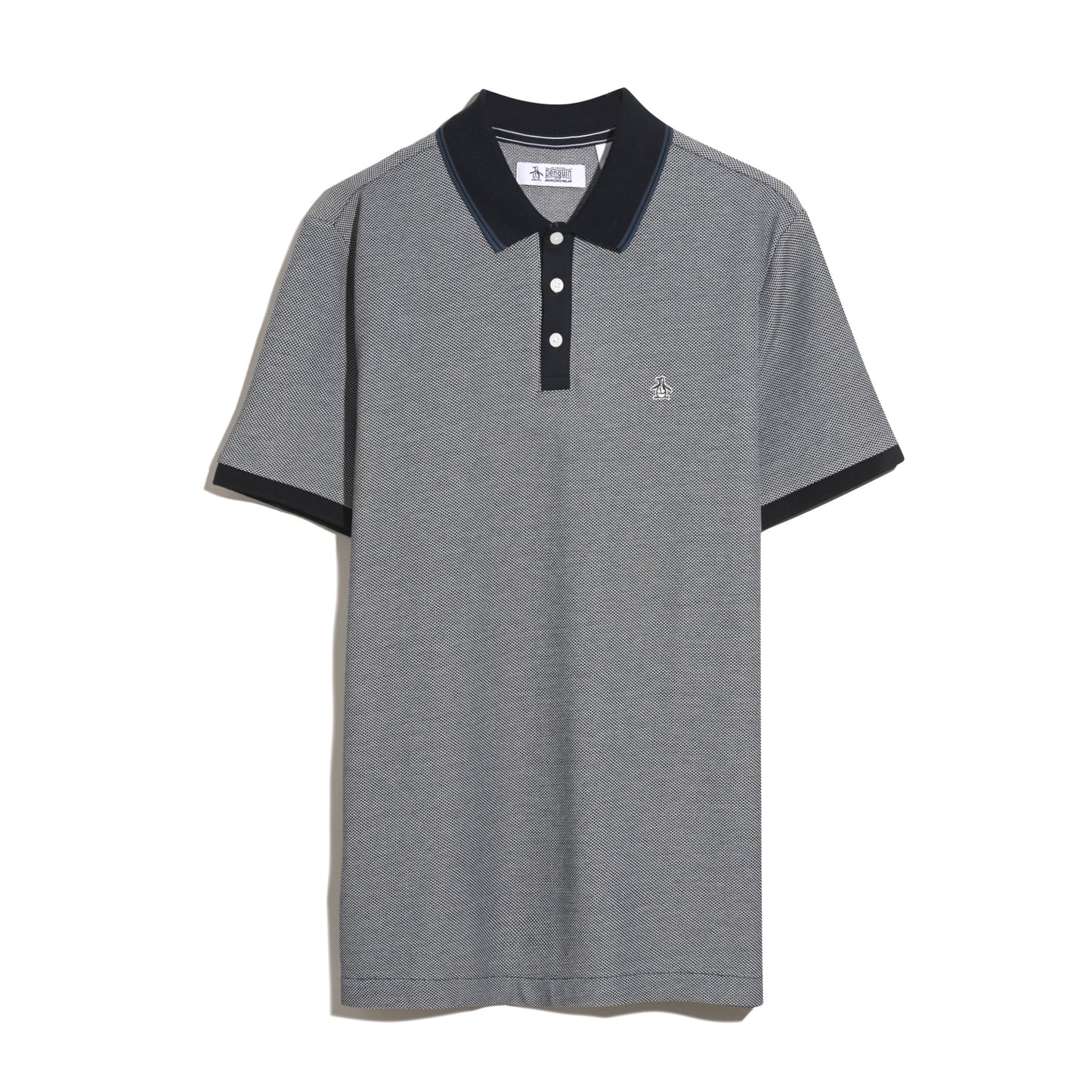 Original Penguin Tricolour Pique Polo Shirt Dark Sapphire