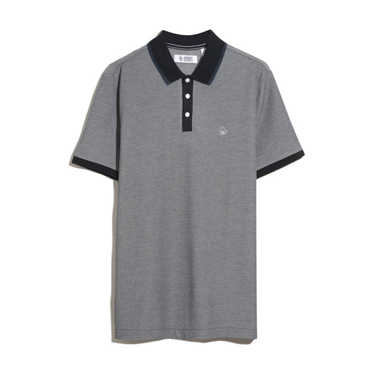Original Penguin Tricolour Pique Polo Shirt Dark Sapphire