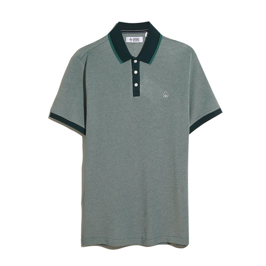 Original Penguin Tricolour Pique Polo Shirt Reflecting Pond