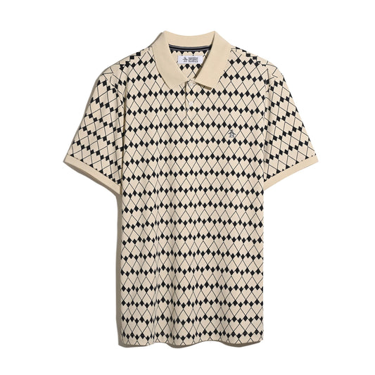 Original Penguin Flags Print Polo Shirt Birch