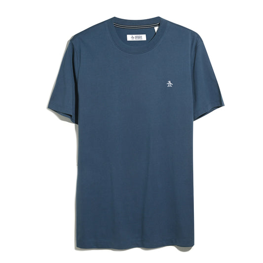 Original Penguin Pin Point Embroidered Logo T-Shirt Sargasso Sea