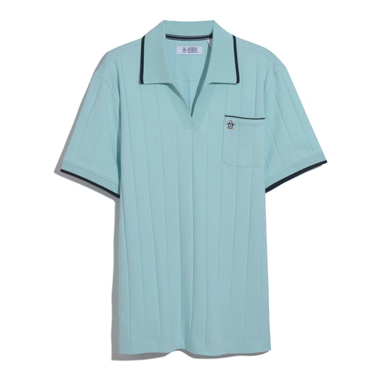 Original Penguin Icons Open Collar Ribbed Polo Shirt Plume