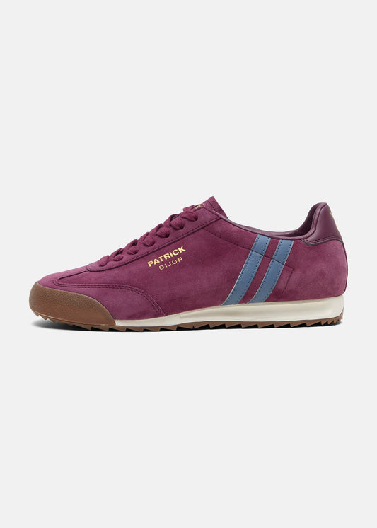 Patrick Dijon Runner Trainer Burgundy/Blue