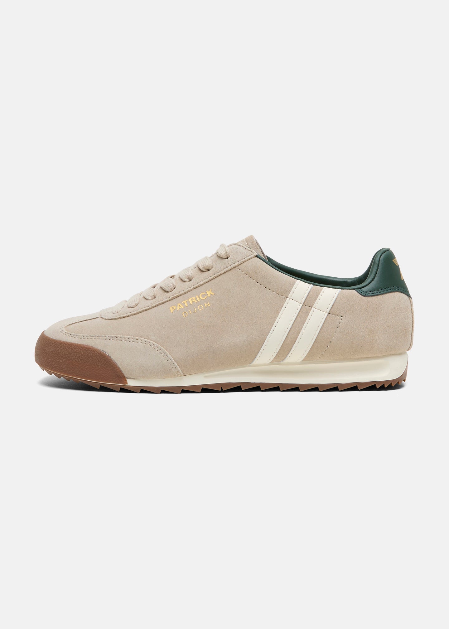 Patrick Dijon Runner Trainer Stone/Off White/Dark Green