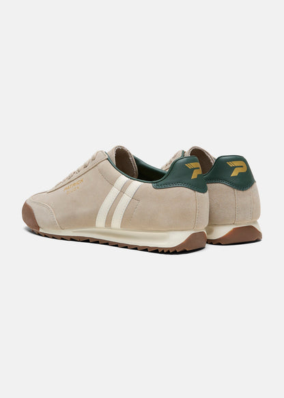 Patrick Dijon Runner Trainer Stone/Off White/Dark Green