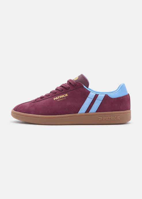 Patrick Monaco Cupsole Trainer Burgundy/Sky Blue