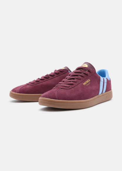 Patrick Monaco Cupsole Trainer Burgundy/Sky Blue