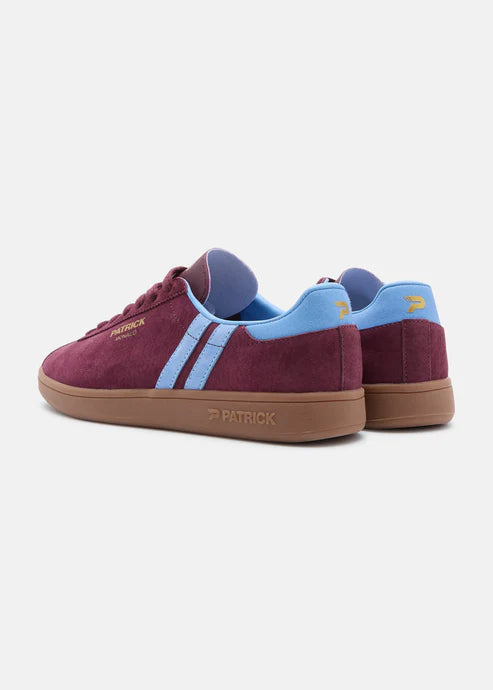 Patrick Monaco Cupsole Trainer Burgundy/Sky Blue