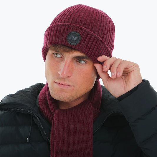 Peaceful Hooligan Ribbed Beanie Wine
