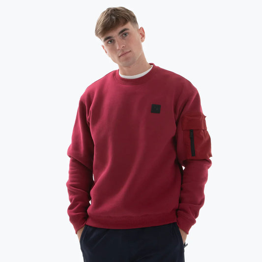 Peaceful Hooligan Crabtree Sweatshirt Dark Red