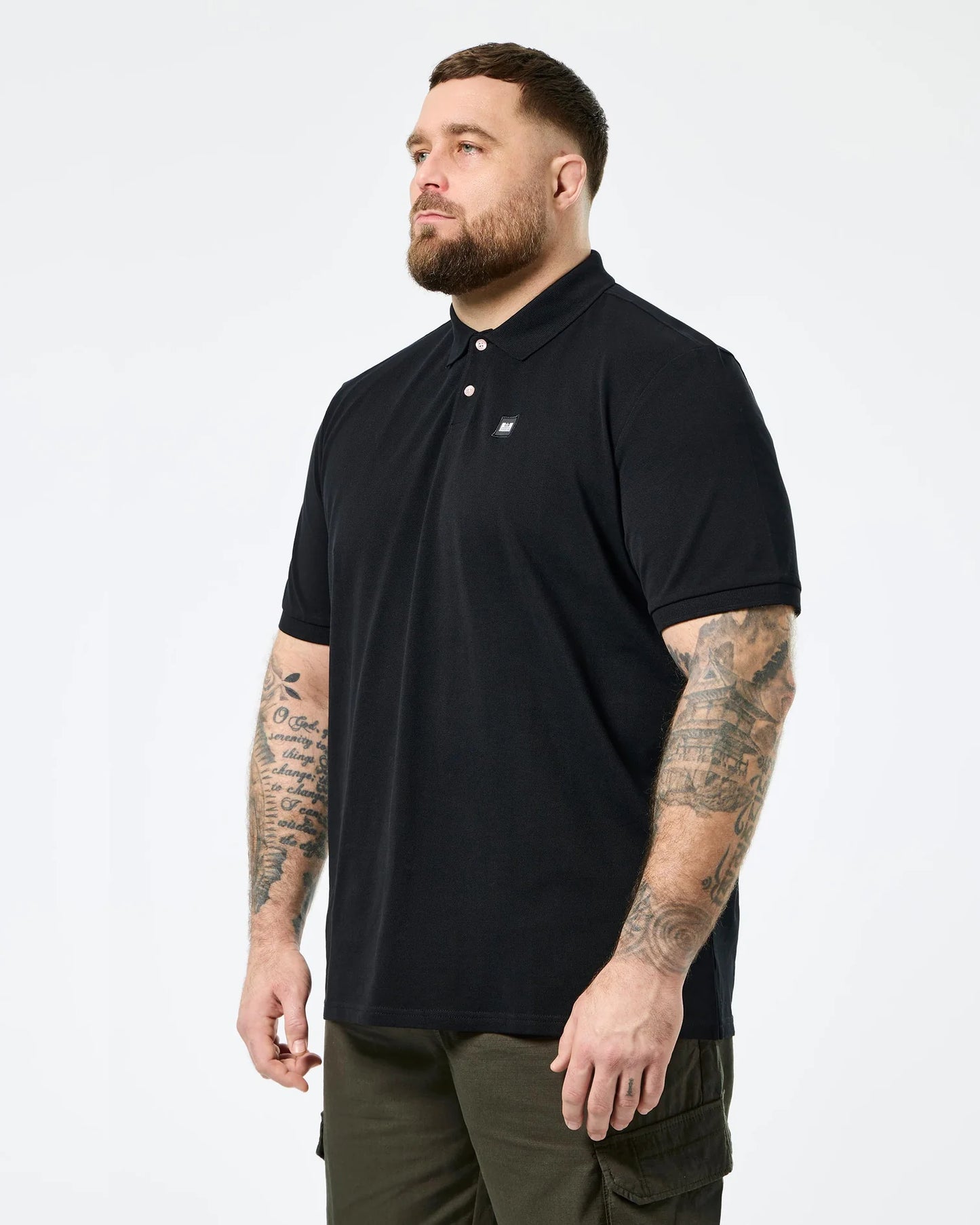 Weekend Offender Plus Size Caneiros Polo Shirt Black