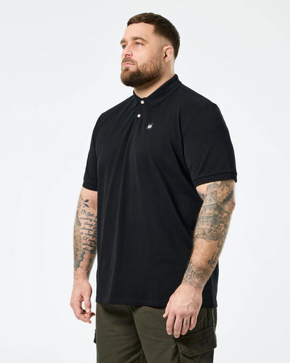 Weekend Offender Plus Size Caneiros Polo Shirt Black
