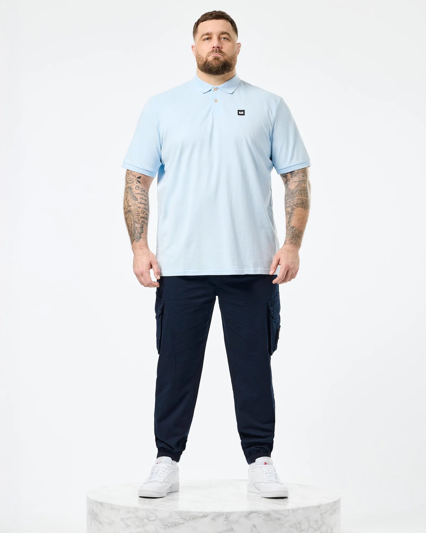 Weekend Offender Plus Size Caneiros Polo Shirt Ocean Wave