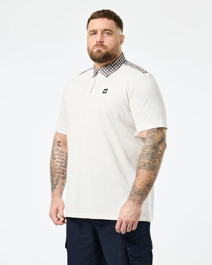 Weekend Offender Plus Size Costa Polo Shirt Ghost/Mid House Check