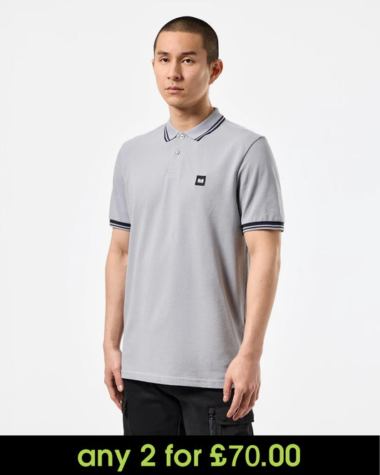 Weekend Offender Levanto Tipped Polo Shirt Smokey/Navy