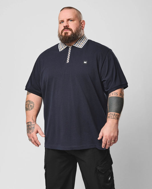 Weekend Offender Plus Size Tipasa Polo Shirt Navy
