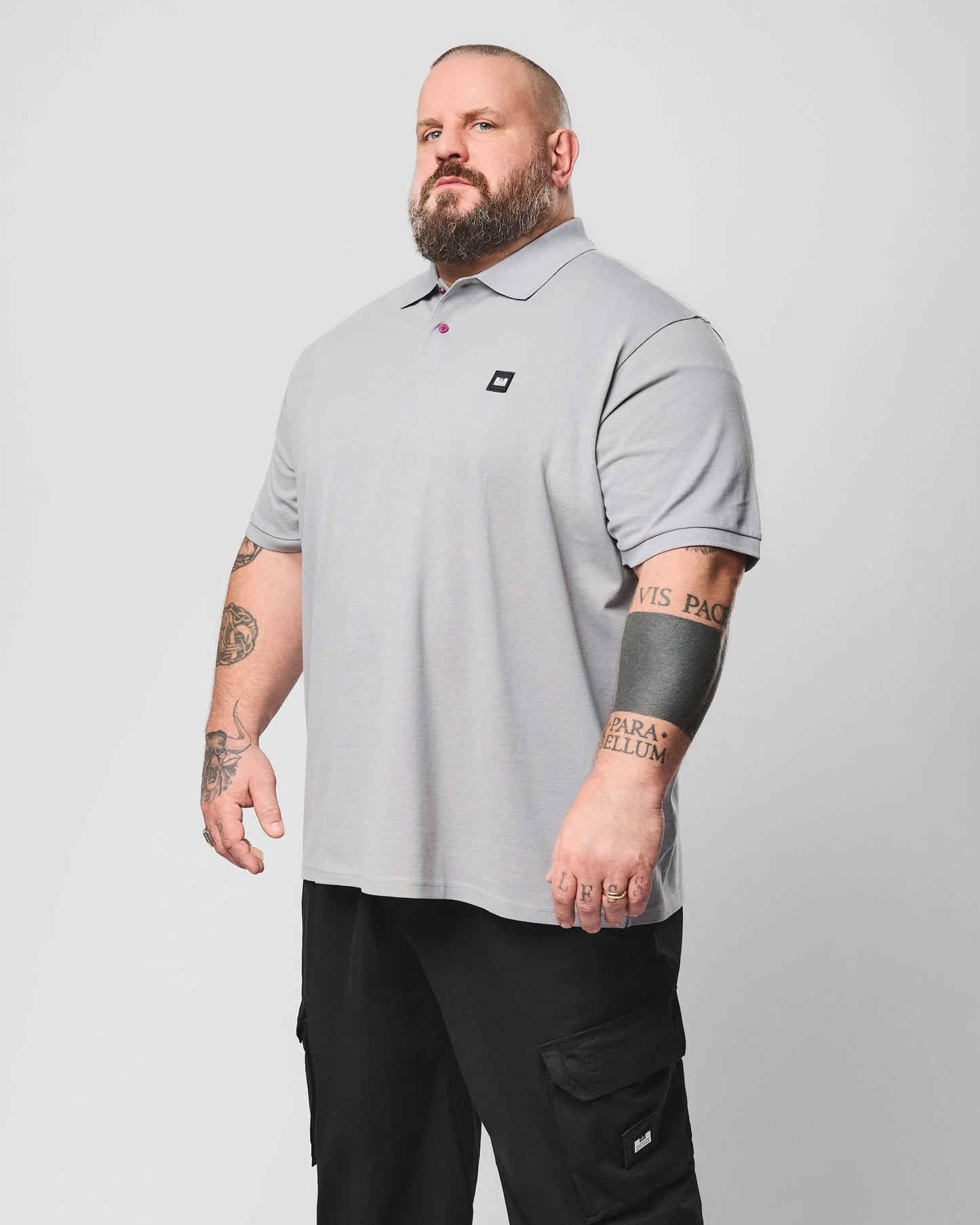 Weekend Offender Plus Size Heathcote Polo Shirt Smokey