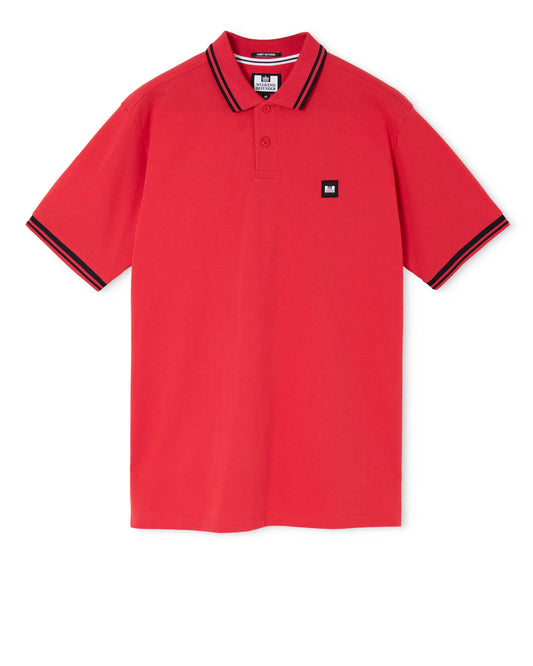 Weekend Offender Plus Size Levanto Tipped Polo Shirt Watermelon/Navy
