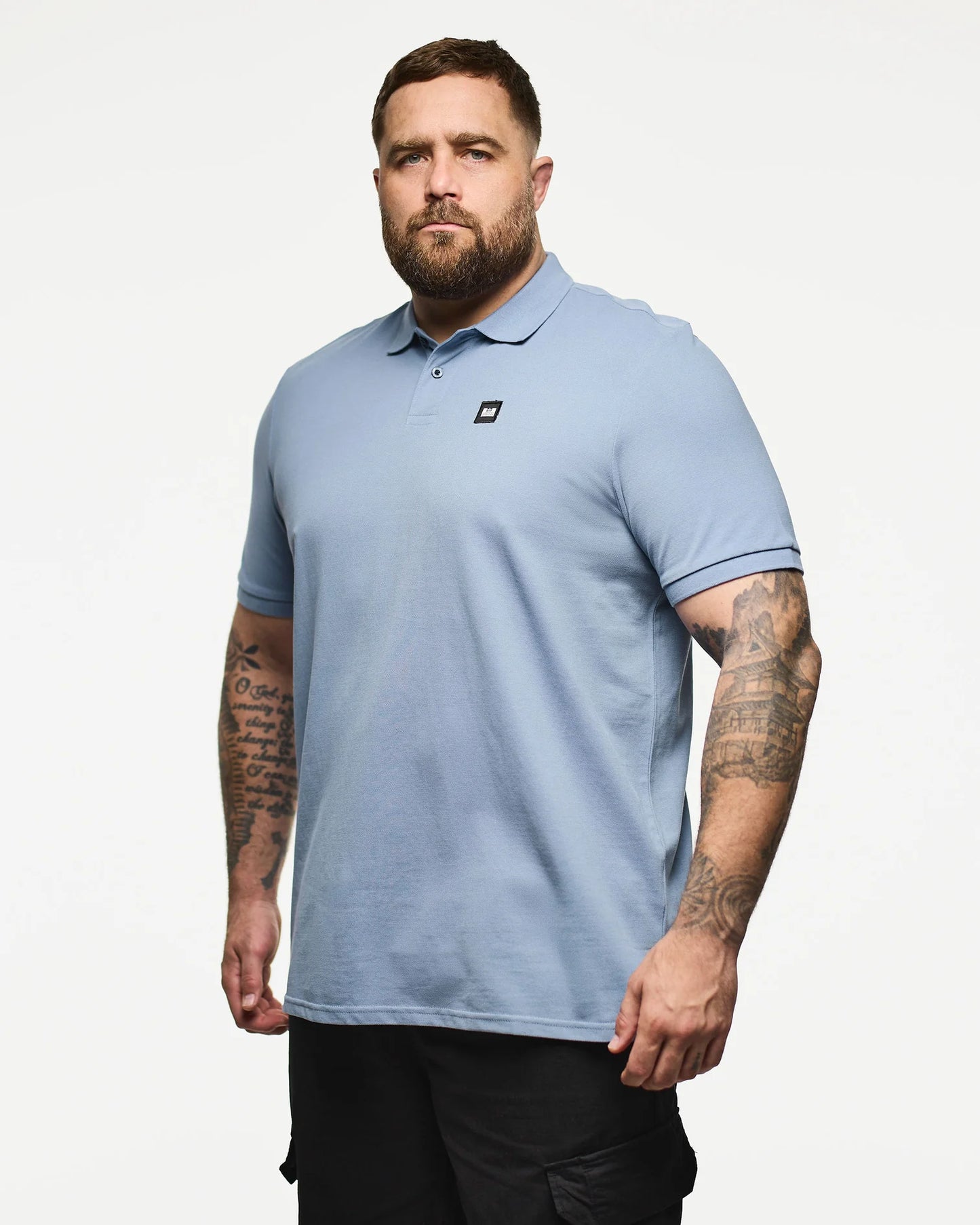 Weekend Offender Plus Size Caneiros Polo Shirt Blue Shadow