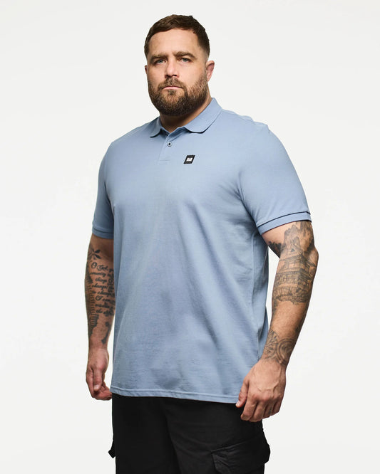 Weekend Offender Plus Size Caneiros Polo Shirt Blue Shadow