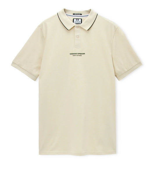 Weekend Offender Hurley Polo Shirt Calcium/Black Forest