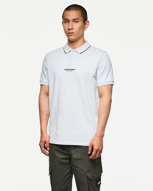 Weekend Offender Hurley Woan Polo Shirt Sea Spray Blue/Black