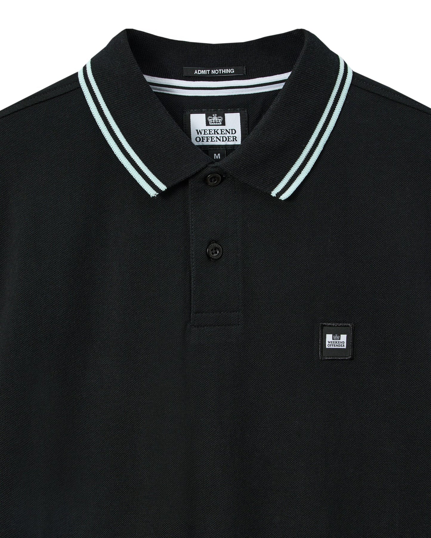 Weekend Offender Levanto Polo Shirt Black/Sea Spray Blue
