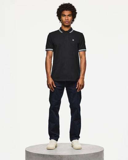 Weekend Offender Levanto Polo Shirt Black/Sea Spray Blue