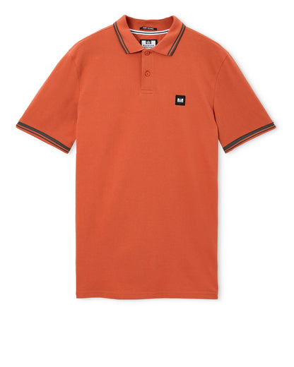 Weekend Offender Levanto Polo Shirt Sunset Orange/Cyclone Grey