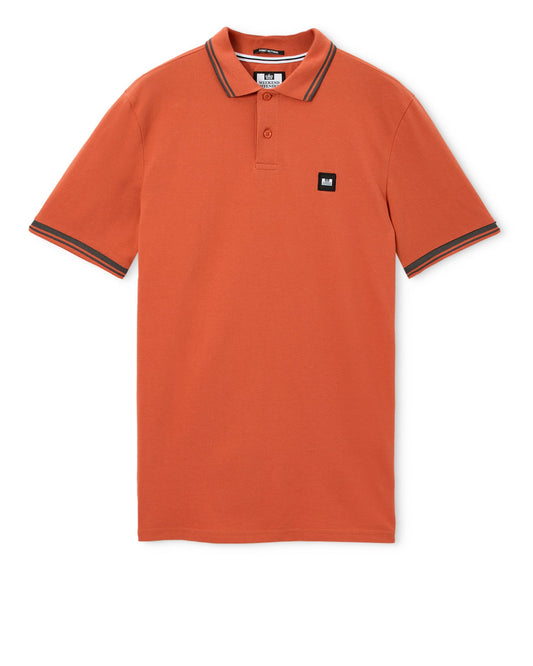 Weekend Offender Levanto Polo Shirt Sunset Orange/Cyclone Grey