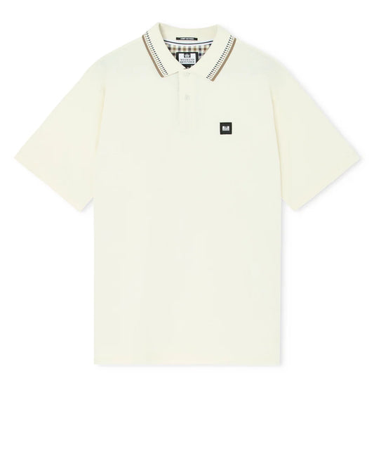 Weekend Offender Rockhampton Dashed Tipped Polo Ghost