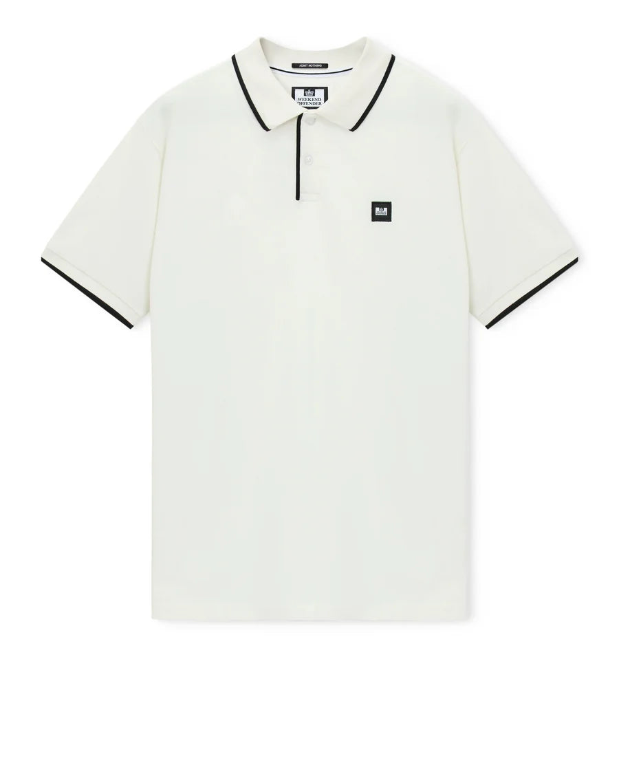 Weekend Offender Cadwell Tipped Polo Ghost/Black