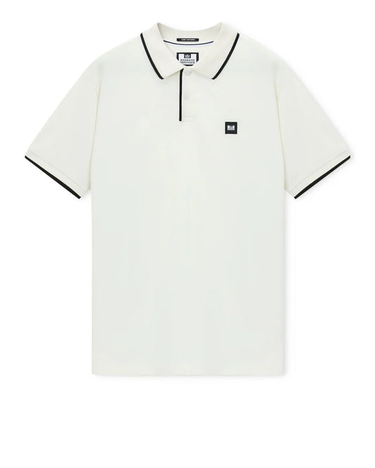 Weekend Offender Cadwell Tipped Polo Ghost/Black