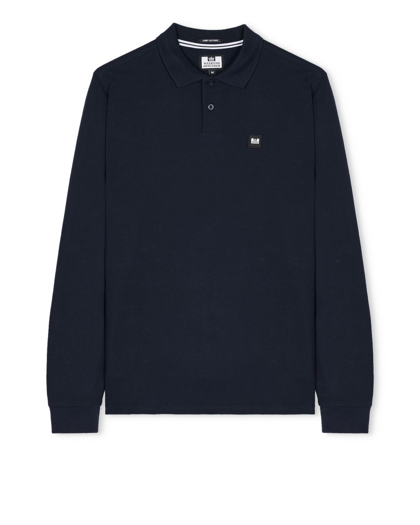Weekend Offender Dice Long Sleeve Polo Shirt Navy