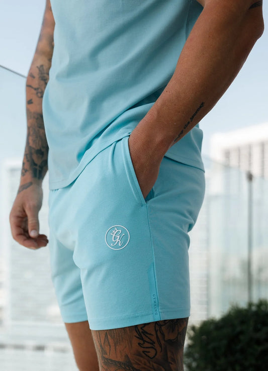 Gym King Pro Jersey Short Aqua Sky
