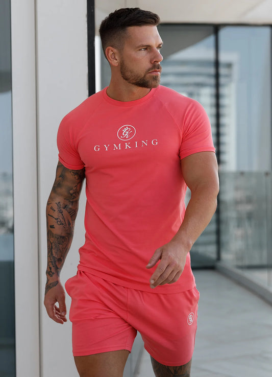 Gym King Pro Jersey T-Shirt Coral