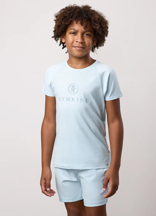 Gym King Junior Pro T-Shirt Blue Chalk