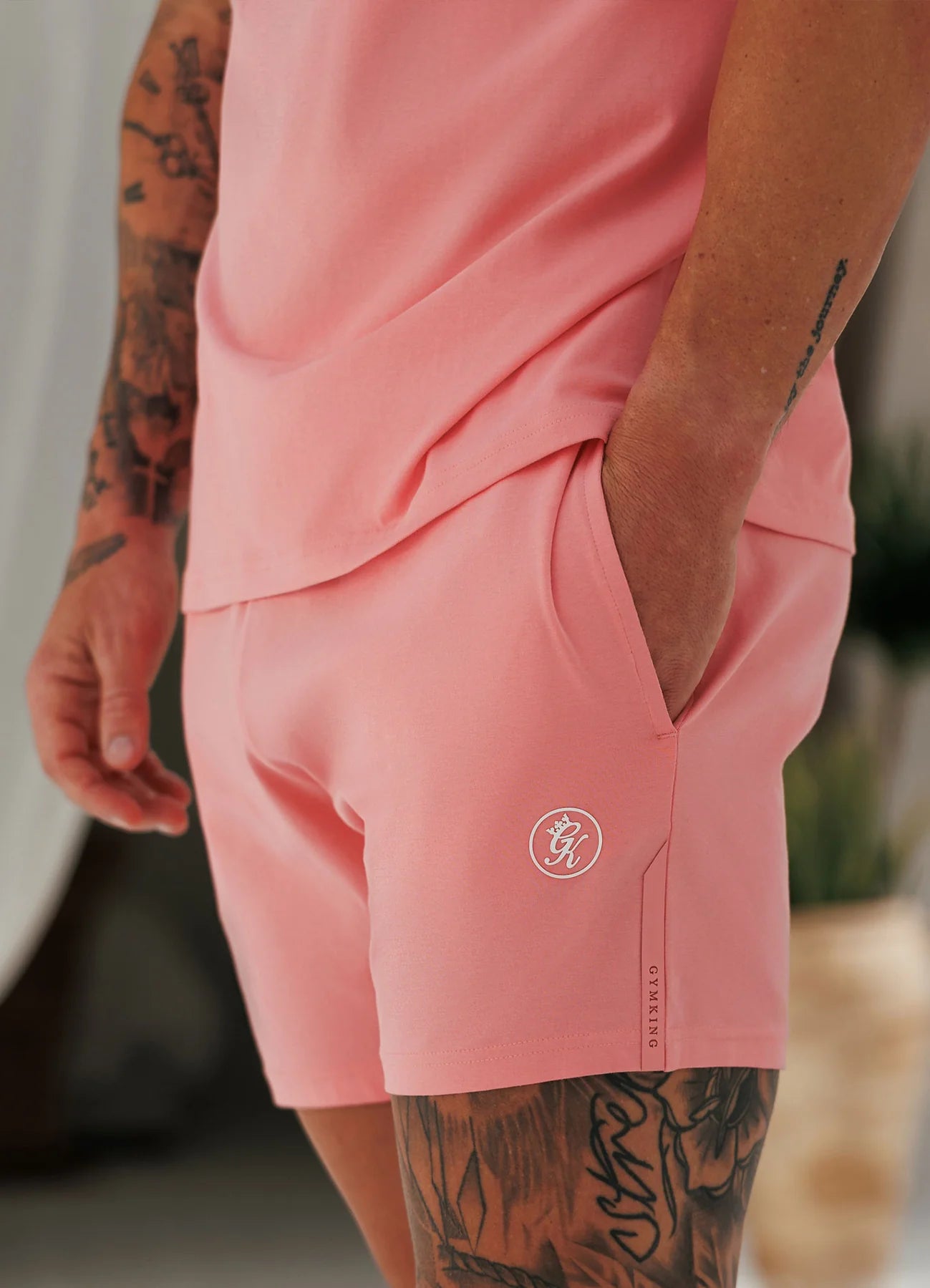 Gym King Pro Logo 6” Short Vivid Pink