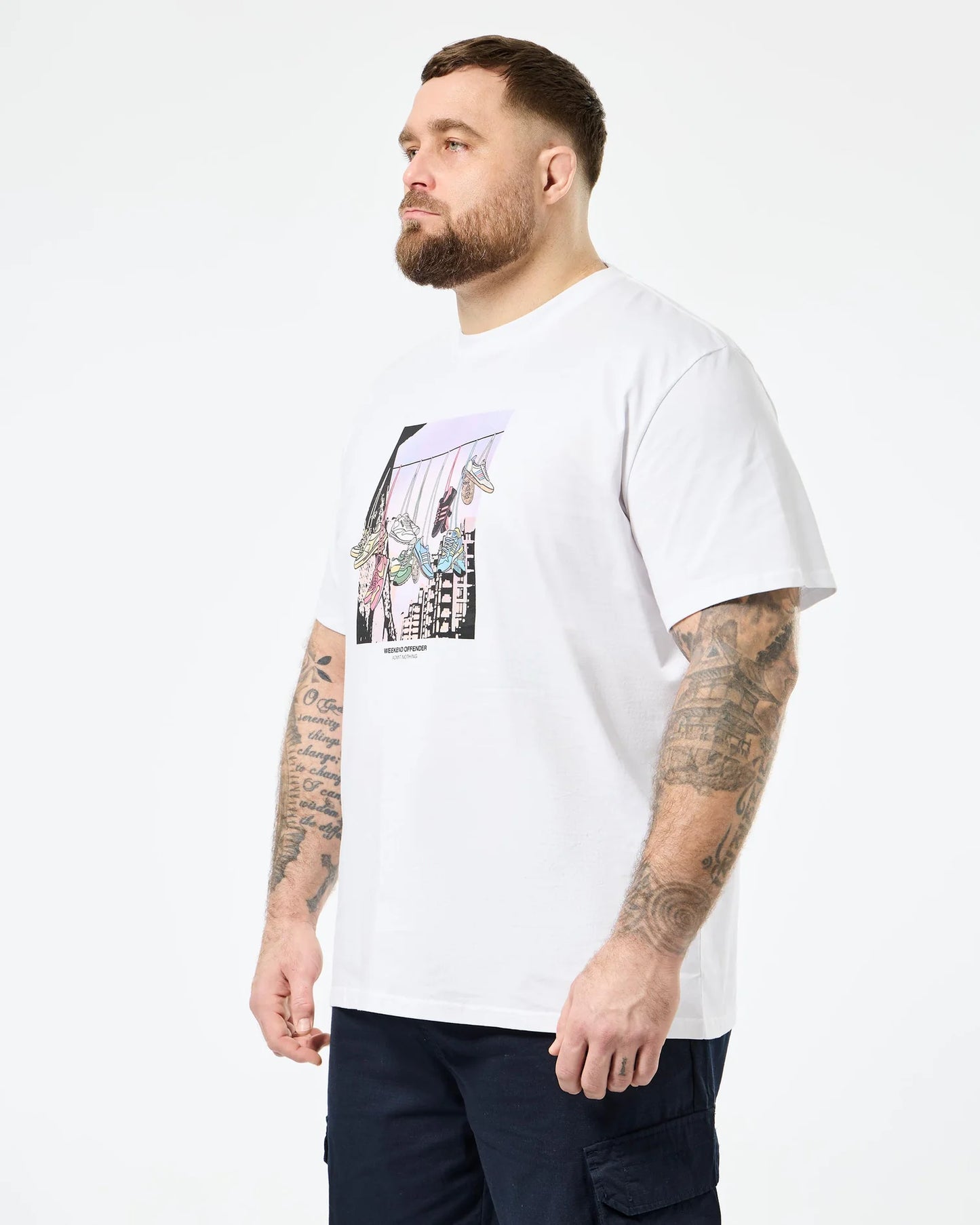 Weekend Offender Plus Size Turf Wars Graphic T-Shirt White