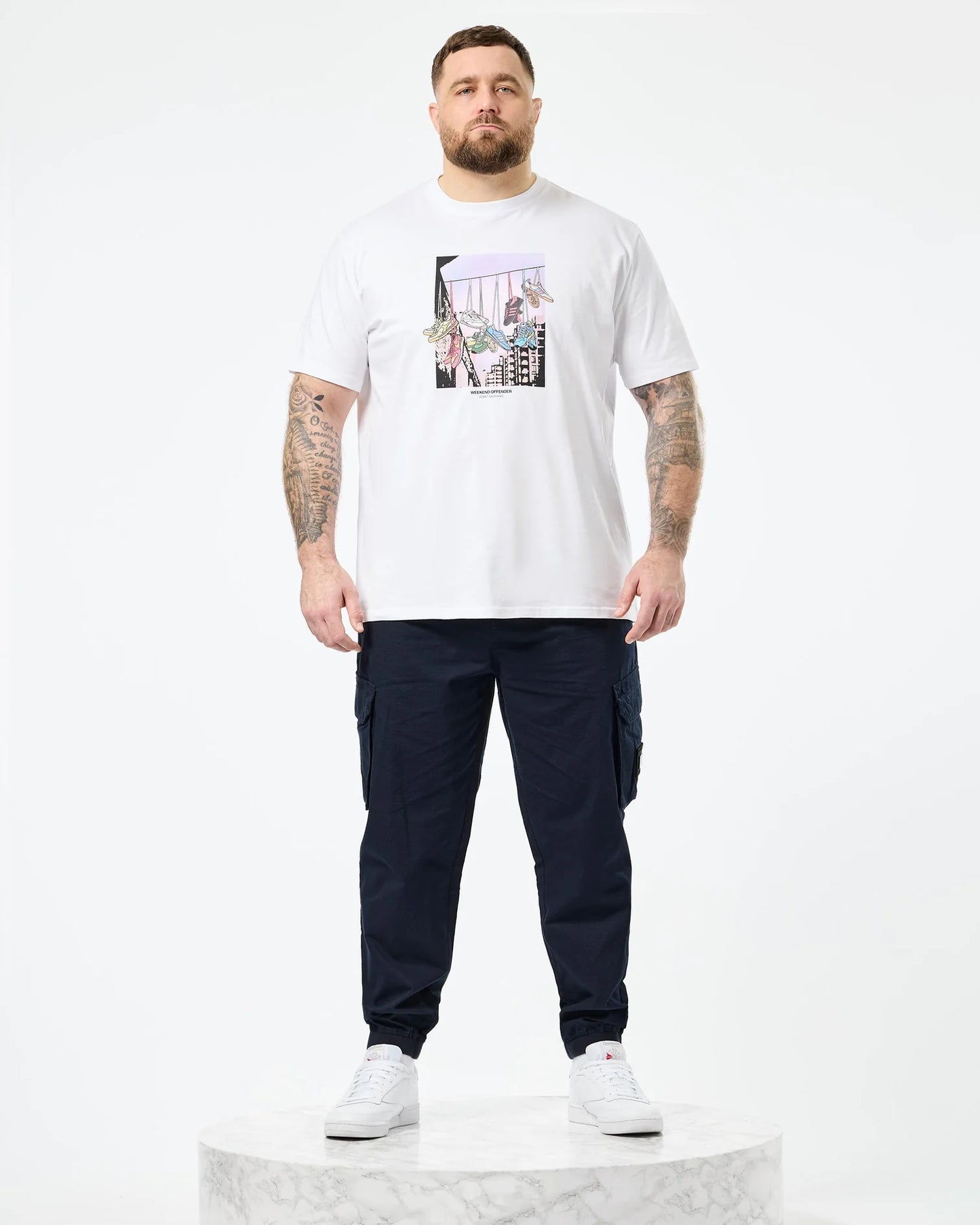 Weekend Offender Plus Size Turf Wars Graphic T-Shirt White